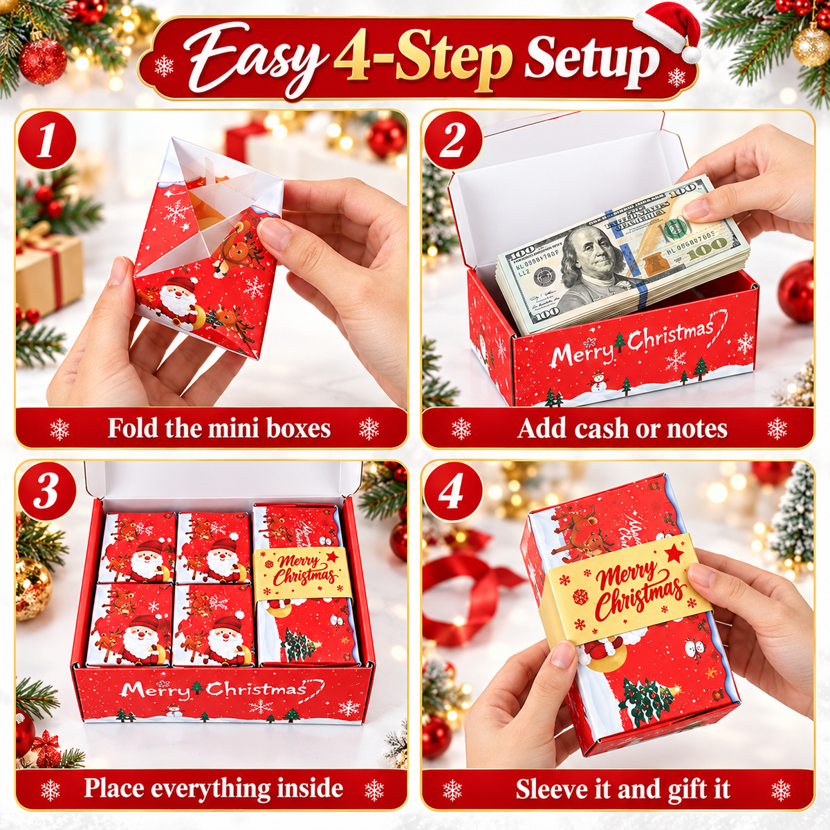 Healrize® Surprise Gift Box Explosion Unique Folding Bouncing Red Envelope Cash Box