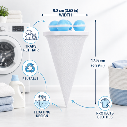 🧺 50% OFF Today — Healrize® Pet Hair Laundry Catcher Bag | Reusable Washer Hair Filter for Dog & Cat Hair, Lint & Laundry Debris 🧼3