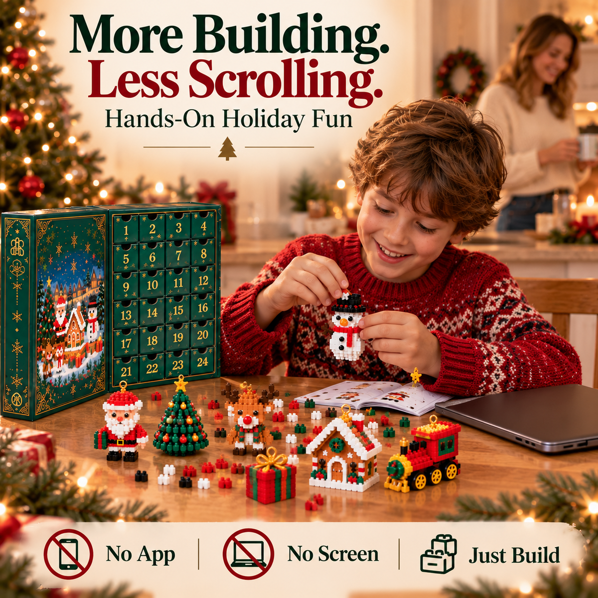 🎅🔥LAST DAY 30% OFF ✨ Healrize®Christmas Countdown Brick Building Advent Calendar For Families