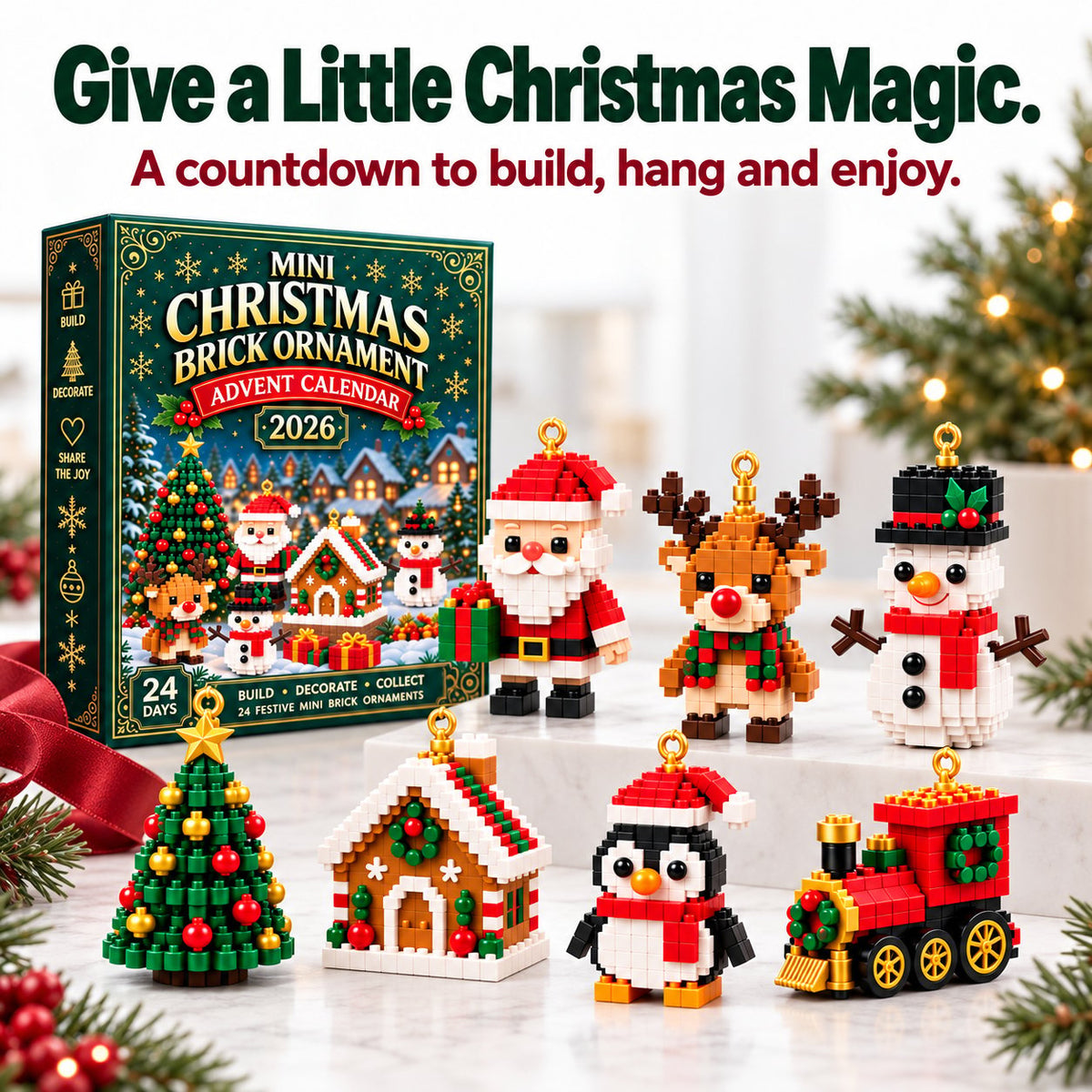 🎅🔥LAST DAY 30% OFF ✨ Healrize®Christmas Countdown Brick Building Advent Calendar For Families
