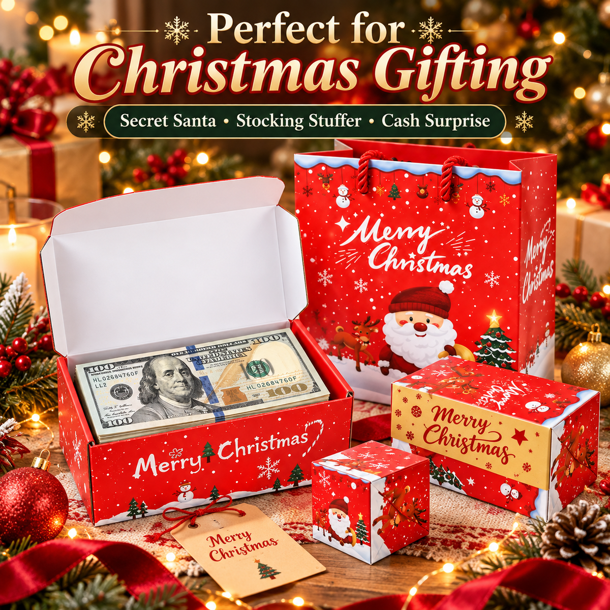 Healrize® Surprise Gift Box Explosion Unique Folding Bouncing Red Envelope Cash Box