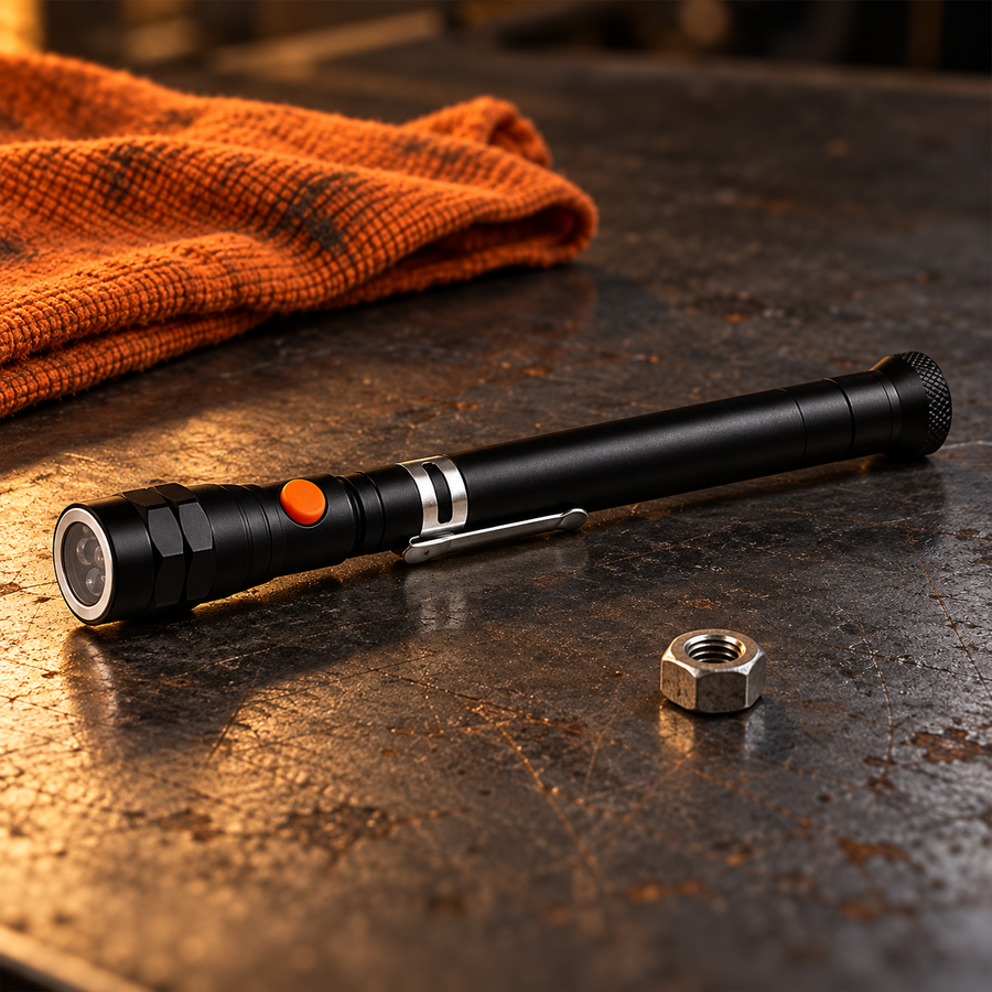 AI-generated compact tool detail, not a customer photo.
